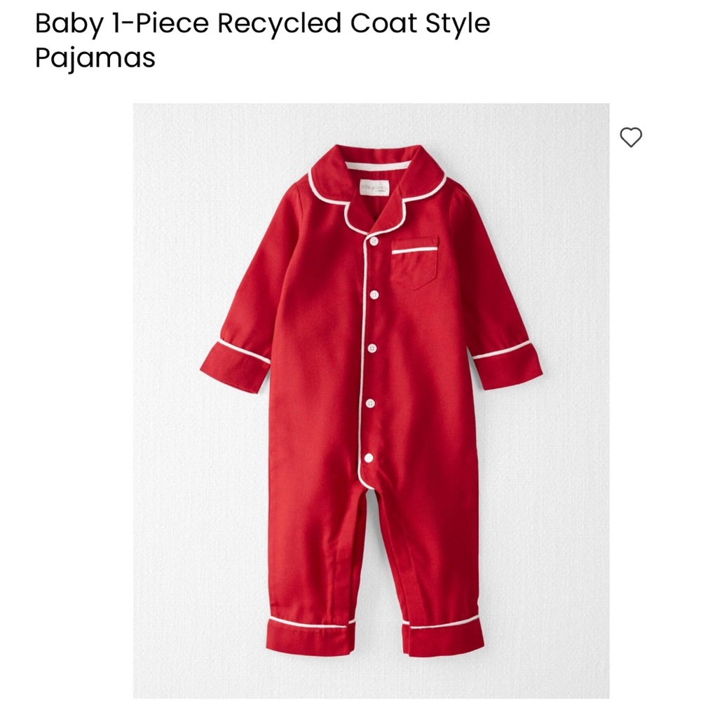 Organic Cotton Coat Style Christmas Pajamas